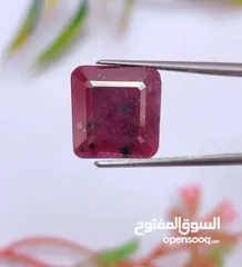  1 حجر ياقوت أحمر أفريقي طبيعي غير معالج مع شهادة المختبر natural untreated african ruby