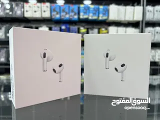 1 AirPods Apple 3rd generation سماعات ايفون الاصدار الثالث جديدة مسكرة بالكرتونة كفالة آبل سنة كاملة
