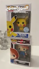  2 Funko pop Chucky / Pikachu