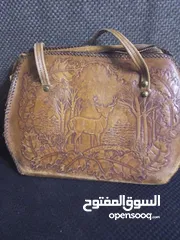  5 شنطه جلد طبيعي نادررر بحاله جيده جدا ورد أميركا