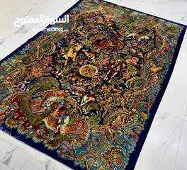  2 Luxury Hand-woven Full Silk Iranian Carpet No.1