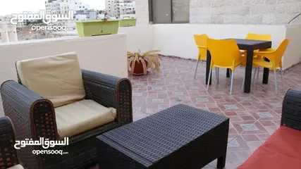  8 للايجار استديو مفروش مع تراس واسع في دير غبار من المالك مباشرة بسعر 360 دينار