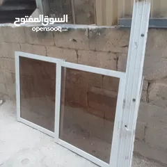  2 شباك ألمنيوم تفصيل مقاس 150/100