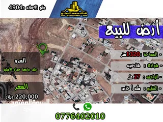  1 رقم الأعلان (4904) قطعة ارض للبيع في السلط خلف الاهلية