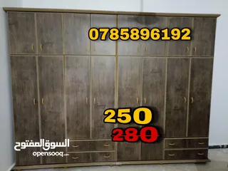  14 تم تجديد العرض على خزائن الامينيت التركي  السعر 130د فقط  خزانه 6 درف طابقين خشب لامينيت تركي 18ميلي