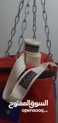  8 العرض لفترة محدودة!!  كيس ملاكمة قماش EVERLAST +اثنين رباط لحماية الأيدي عند الملاكمة +تعليقة كاملة