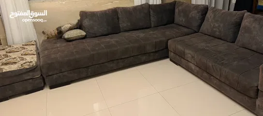  4 طقم كورنر 7 مقاعد مع 8 مخدات صغار