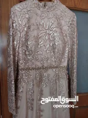  3 فستان سهرة حجاب ، ماركة setrms,مبطن كامل،فخم جميل جدا،  بحالة ممتازة ، سايز 40