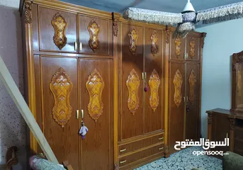  3 غرفة اخشاب صاج عراقي 6 ملم مطعمة بالزان الجاوي والبلوط