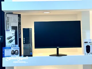  4 كمبيوترات امريكيه DELL COER I5 مع شاشات 24 انش جديده بلكرتونه بمواصفات قويه جدا وبسعر مغري