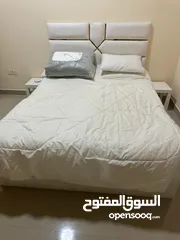  5 bed frame with mattress, closet,side table and main table