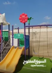  2 لعبة خارجيه متكامل فيها زحليقه وارجوحه كبيره