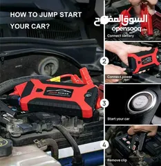  11 باوربانك طوارئ 12 فولت لتشغيل المركبات المتعددة وشحن الموبايل 12v emergency car jump starter