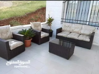  8 كنب رتان يتوفر خماسي 120 ويتوفر سباعي 170