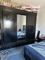  2 غرفة نوم 5 قطع لون اسود