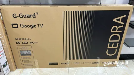  1 جيقارد جديد جديد حجم 65 انش 4k سمارت قوقل tv. أوامر صوتية ولا اروع16 مليون بكسل وضوح خالي فترة محددو