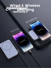  1 باور بانك يوجرين UGREEN POWER BANK  شحن لاسلكي مغناطيسي سريع مع حامل قابل للطي