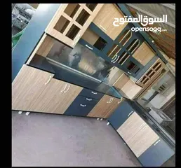  3 كــاونتر mdf تركي قياس مترين ونص مع سنك متر ونص مرمر