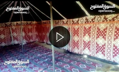  12 خيم شعر تراثيه  مساحة 8م×4م ويوجد مساحات أخرى حسب الطلب  خيم جديده لا يوجد مستعمله