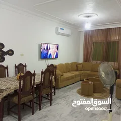  6 شقة مفروشة أرضية للايجار في ضاحية الرشيد 4 مكيفات بكل غرفة مكيف وبئر ماء خاص للشقة