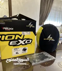  7 خوذة Scorpion Covert FX Gallus اصلية جديدة بكرتونتها مع كامل اغراضها مقاس X-Large