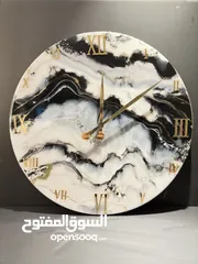  3 Exclusive black art resin wall clock 60 cm