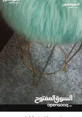  2 كرسي فرو لون تركواز ارجل حديد متين جدا