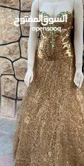  2 فستان خطبه ذهبي