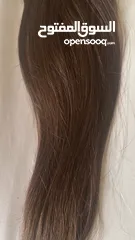  2 وصلات شعر اصليه طبيعيه  كستنائي اللون للبيع  - Original natural chestnut hair extensions for sale