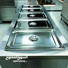  10 Bain Marie with more containers Fast food warmer stainless Steel for Restaurant Hotel Cafeteria