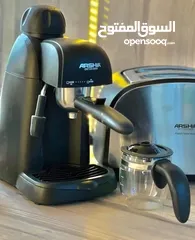  6 مكينة قهوة اكسبريس مع انبوب بخار للكريمة من شركة ارشيا Arshia الالمانية منتج اصلي بجودة ممتازة