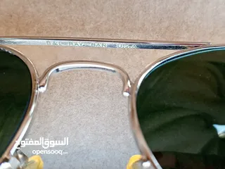  2 نظارة الطيارين Ray Ban Aviator امريكي مستعمل  لون فضي وعدسات اخضر