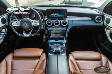  23 Mercedes C200 2019 Mild hybrid Amg kit Night Package   السيارة وارد الشركة و قطعت مسافة 83,000 كم