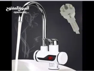  3 حنفية التسخين الفوري خلال 5 ثواني بس بتحصلي على مي سخنة جاهزة للاستخدام  سهلة التركيب