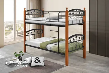  1 سرير طابقين السعر 200 الف قياس السرير 90 في 190 سم