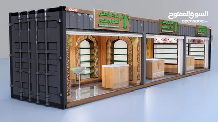  13 تصميم مشاريع تجارية وفود تراك _ درايف ثرو محلات واجهات كلادينج تصميم فعاليات