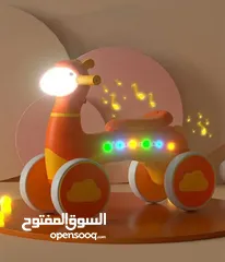  5 دراجة أطفال بأربع عجلات بشكل خروف  مع إضاءة  وموسيقى ممتعة مناسبة للأطفال من عمر سنة ونصف حتى 4 .