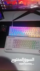  4 كيبورد ميكانيكال فانتيك 60% keyboard fantech maxfit61 red switch white بحاله الوكاله