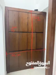  5 مكتب رسبشن مع خزانة دفات مرايا جانبية بحالة ممتازة