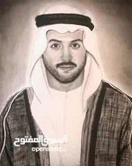  3 بورتريه رسم يدوي بالفحم والالوان