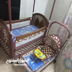  3 سرير نوم بحاله الوكاله مع عربه متنقله بيتيا و مقعد  سريري