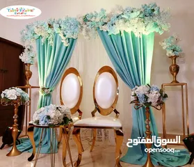  21 كوشة دائرية بتنسيق ورد مميز مع كامل اكسسوراتها