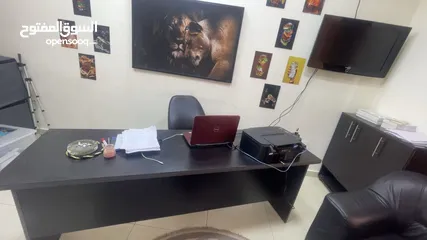 3 عفش مكتب كامل مع لاب توب وطابعه  مكتب كرسي مدير كنب طاوله سجاده خزانه خشب