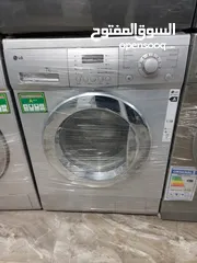  4 غسالات الجي 7 كيلو  100 دوره  شاشه رقميه  12 برنامج لون سلفر  مستعمل بحالة ممتازة