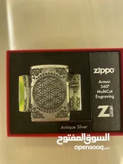  2 Zippo Lighter - Armor Tree of Life Antique Silver
