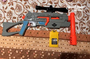  2 Sniper toy with Foam Ammo 100 pieces لعبة سنايبر للأطفال و معها 100 طلقات من الفوم