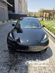  24 Tesla model 3 2023 ممشى قليل  فحص كامل أوتوسكور ق  B+(86)الوان مختلفه وداخلي ابيض او اسود واسعارر