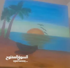  2 لوحة فنية  مستعمله