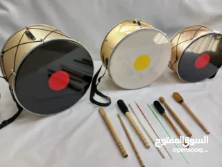  3 طبول دبكات عدة احجام شغل يدوي