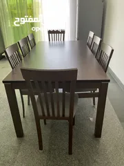  1 8 seater dining table with chairs (Bought from Pan)
